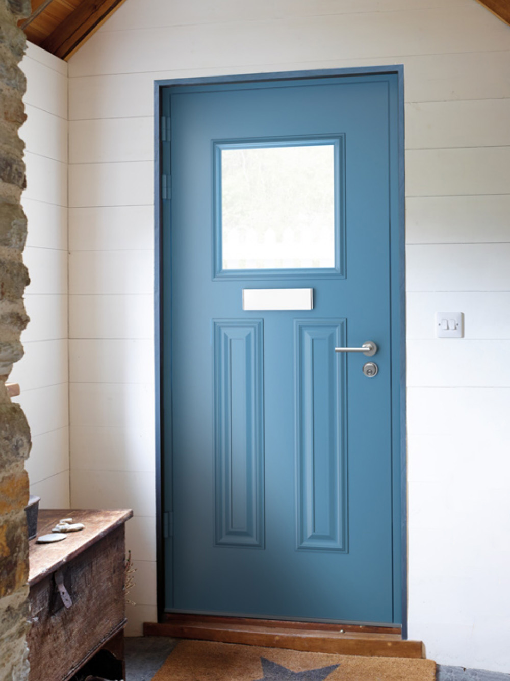 blue residential aluminium doors drakes broughton