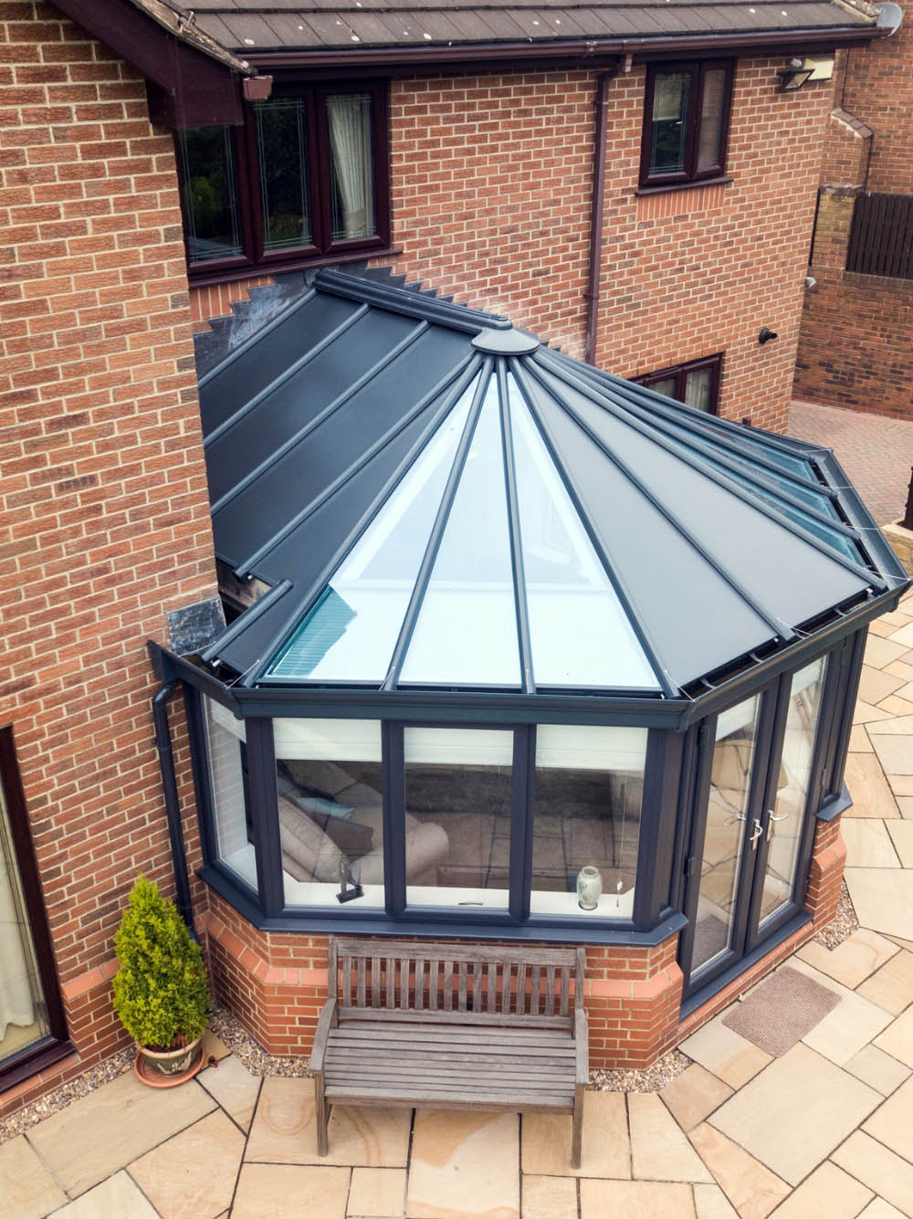 victorian style conservatory with replacement roof