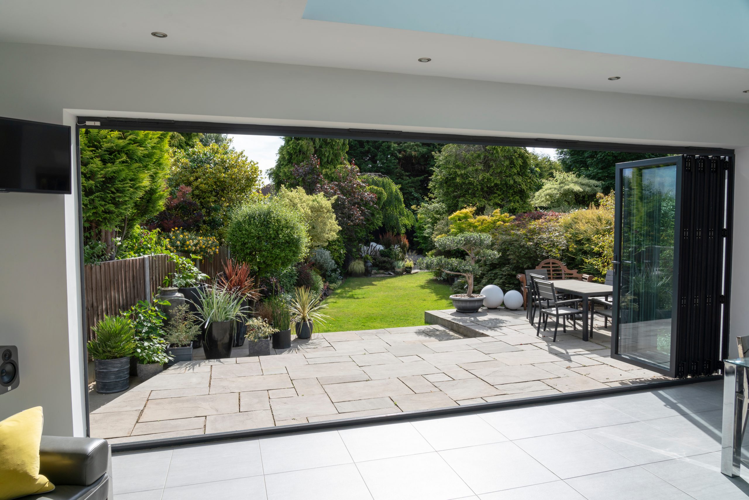 open bifold doors Stourbridge leading out to garden